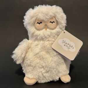 NWT Slumberkins Limited Edition  Ivory Owl Mini Plush 6”